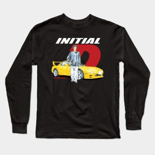 Initial D FD RX7 Stage 1 Drifting - Keisuke Takahashi's RedSuns Long Sleeve T-Shirt